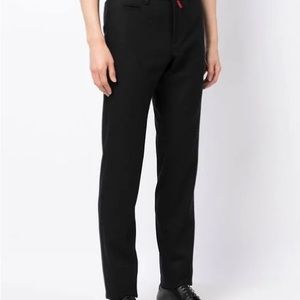 Kiton Napoli Men’s 3-Button 96% Wool Dress Pants in Black